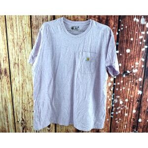 Carhartt Men's Loose Fit Light Purple Speckled Front Pocket T Shirt  1X 16-18W
